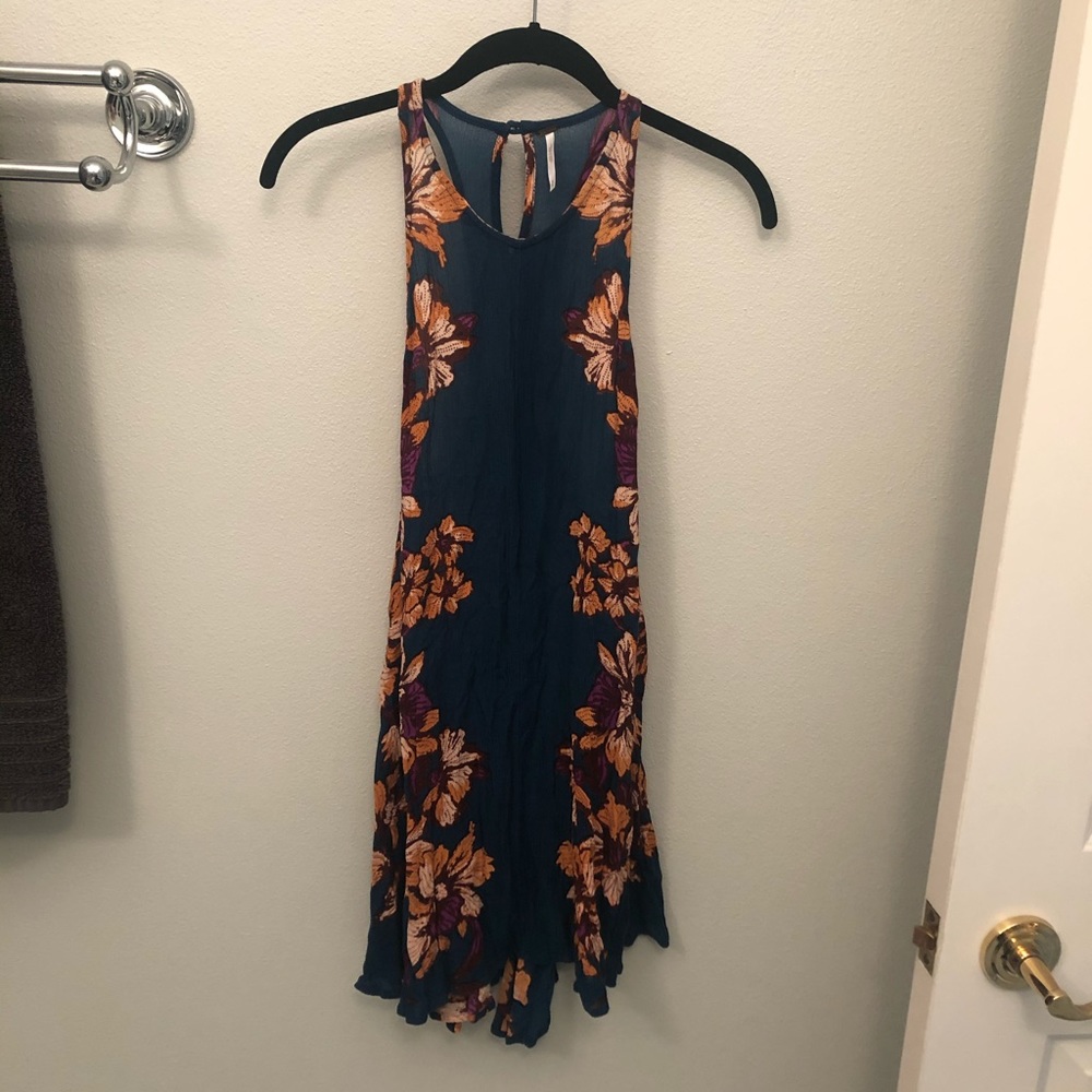 Free People Festival Blue Floral Dress